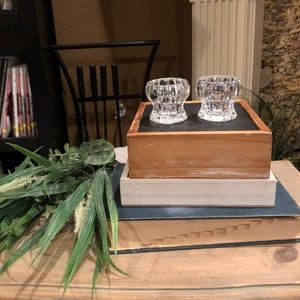 DePlomb  Lead Crystal Tea Light Candle Holders